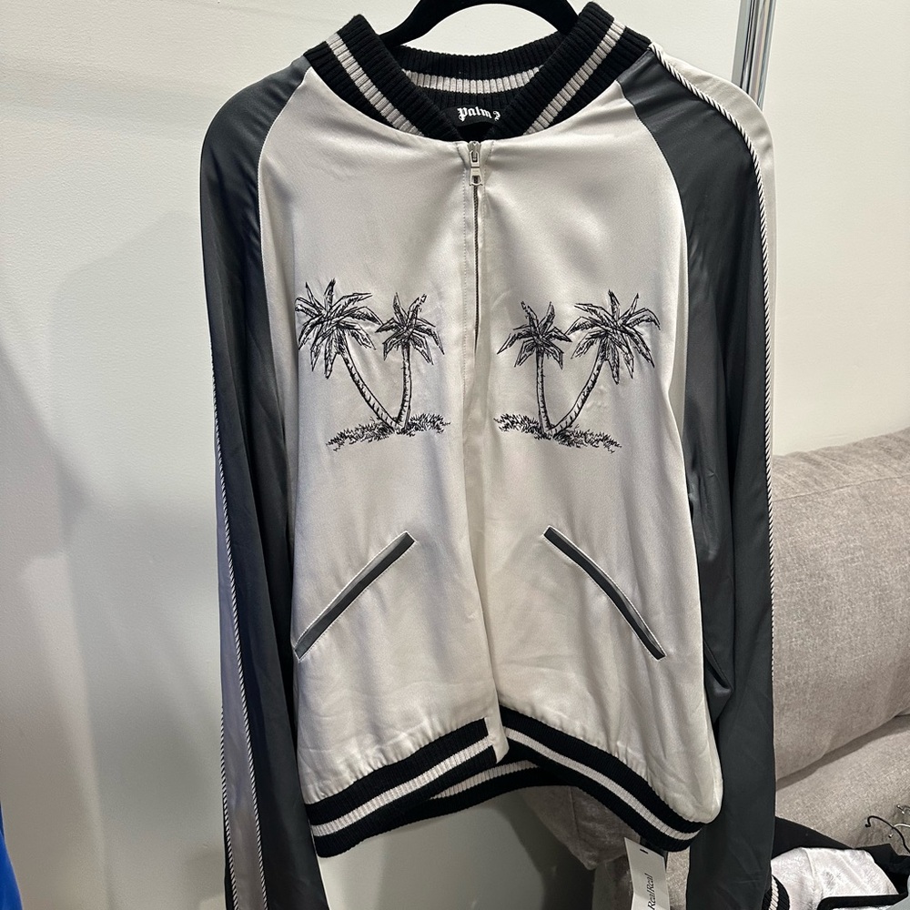 Palm Angels Graphic Print Bomber Jacket